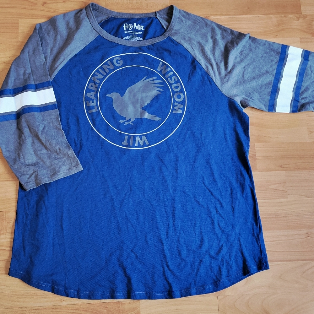 Harry Potter Ravenclaw 3/4 Long Sleeve Blue Shirt Women's Large